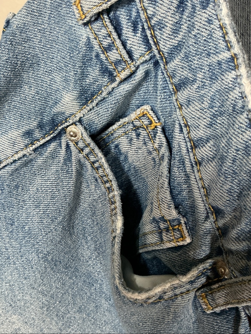 Forever 21 Light Blue Distressed Denim Cutoff Shorts - Picture 6 of 6